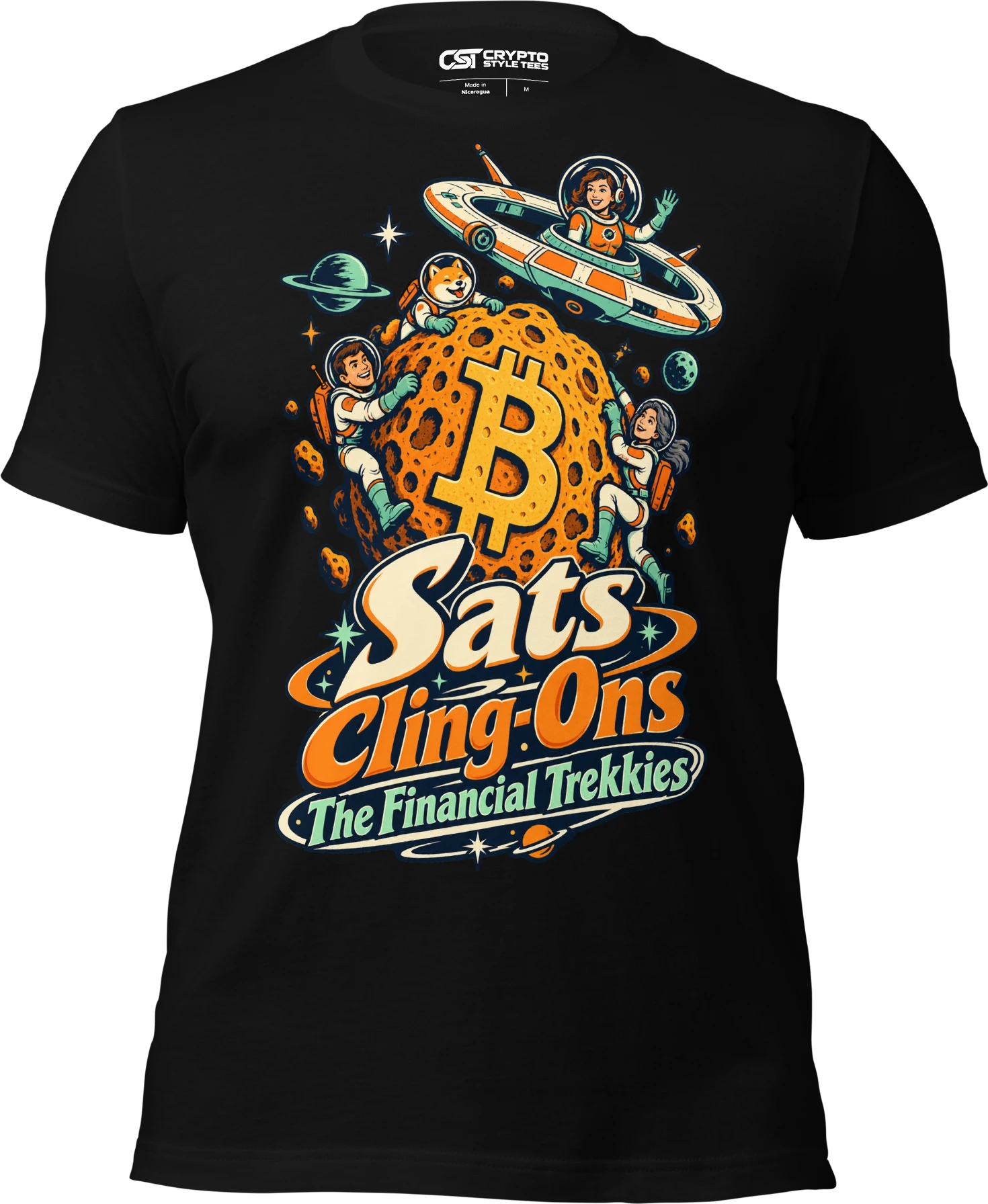 Sats Cling-Ons The Financial Trekkies T Shirt in Black