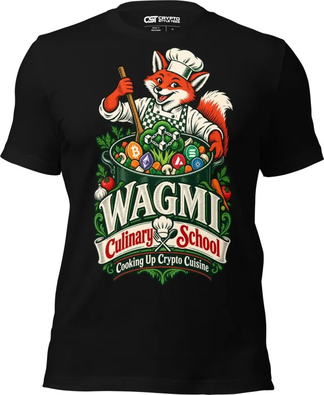 WAGMI Culinary School Cooking Up Crypto Cuisine T Shirt in Black