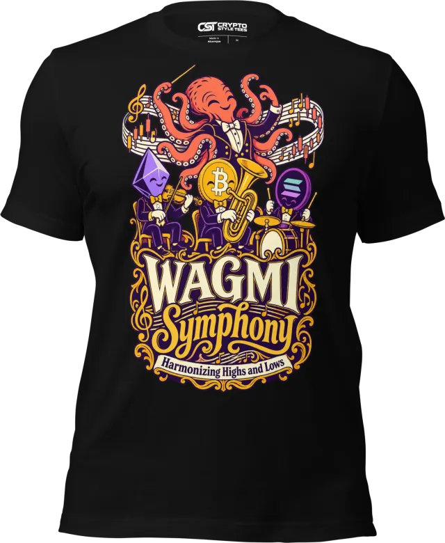 WAGMI Symphony Harmonizing Highs and Lows T Shirt in Black