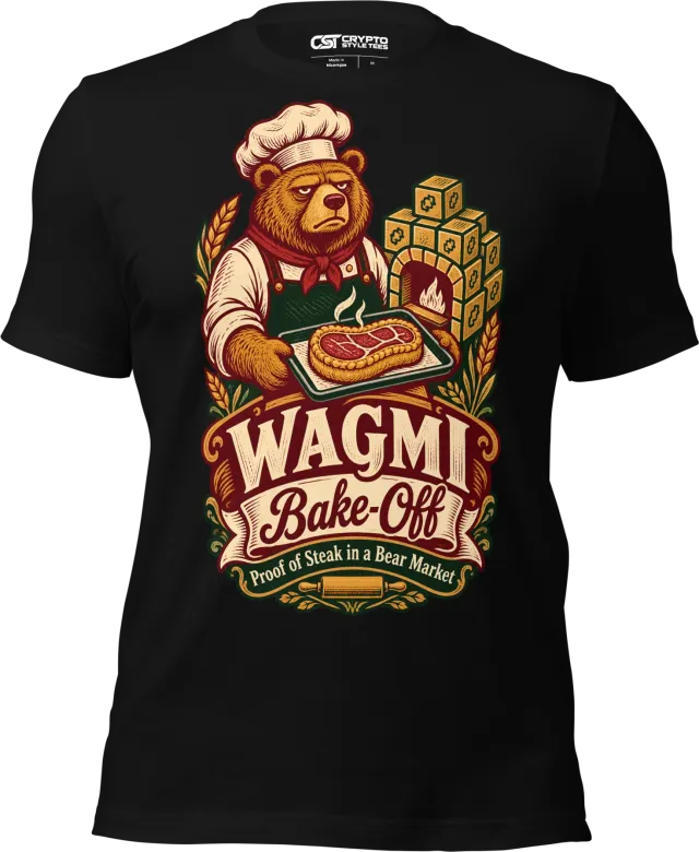 WAGMI Bake-Off Proof of Steak in a Bear Market T Shirt in Black