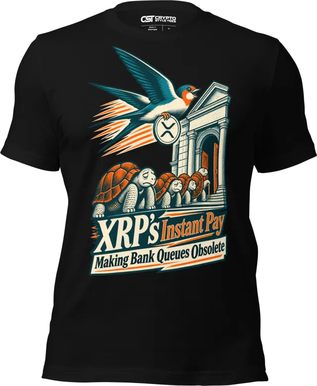 XRP’s Instant Pay Making Bank Queues Obsolete T Shirt in Black