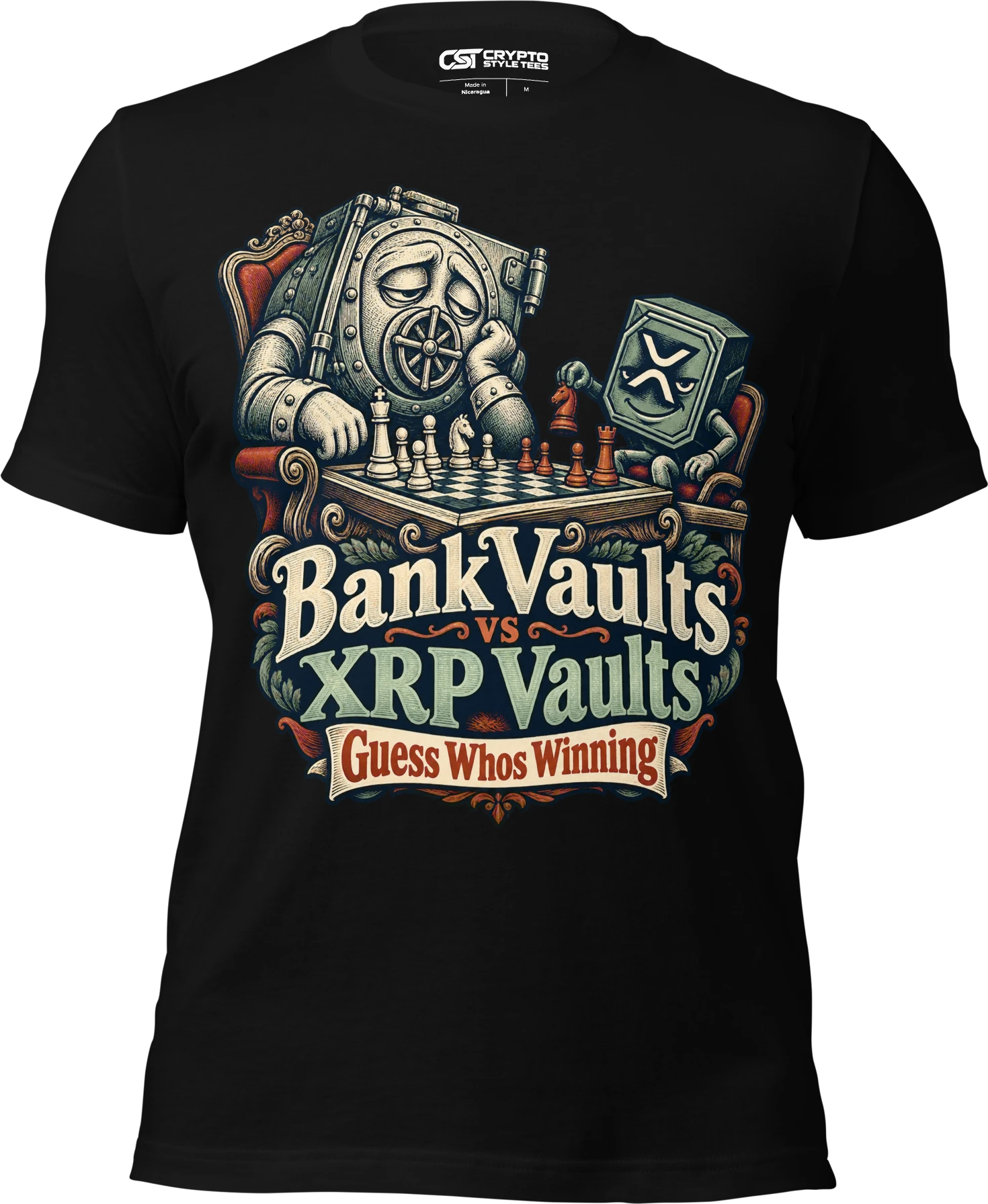 Bank Vaults vs XRP Vaults Guess Whos Winning T Shirt