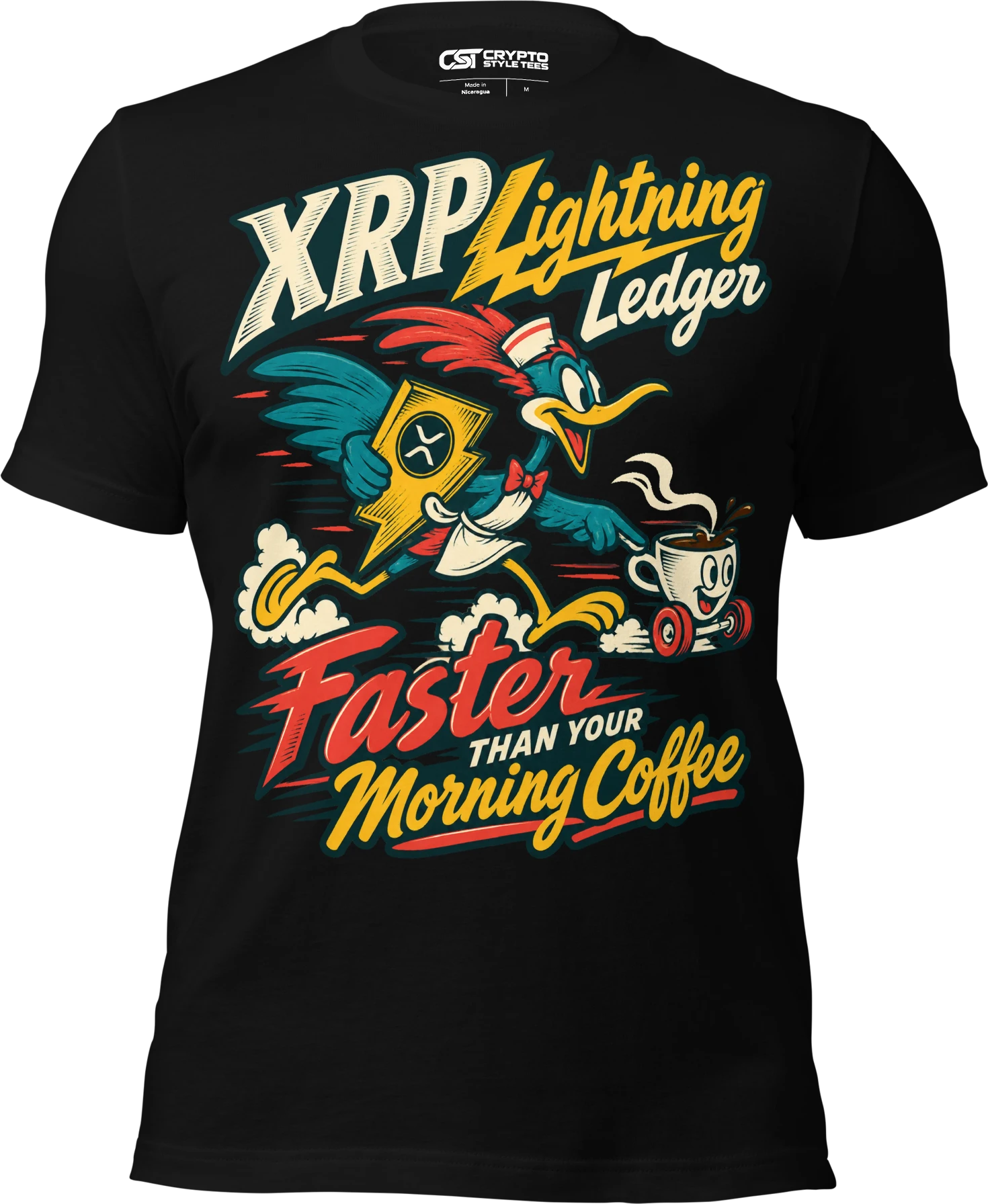 XRP Lightning Ledger Faster Than Your Morning Coffee T Shirt