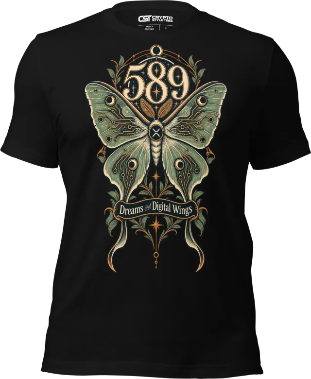 589 Dreams and Digital Wings T Shirt in Black