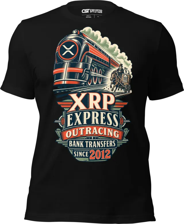 XRP Express Outracing Bank Transfers Since 2012 T Shirt in Black
