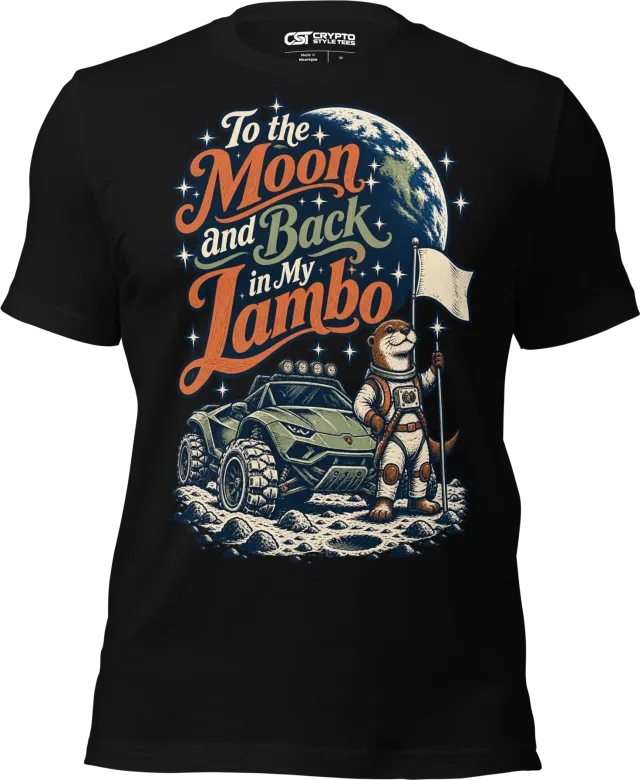 To the Moon and Back in My Lambo T Shirt in Black