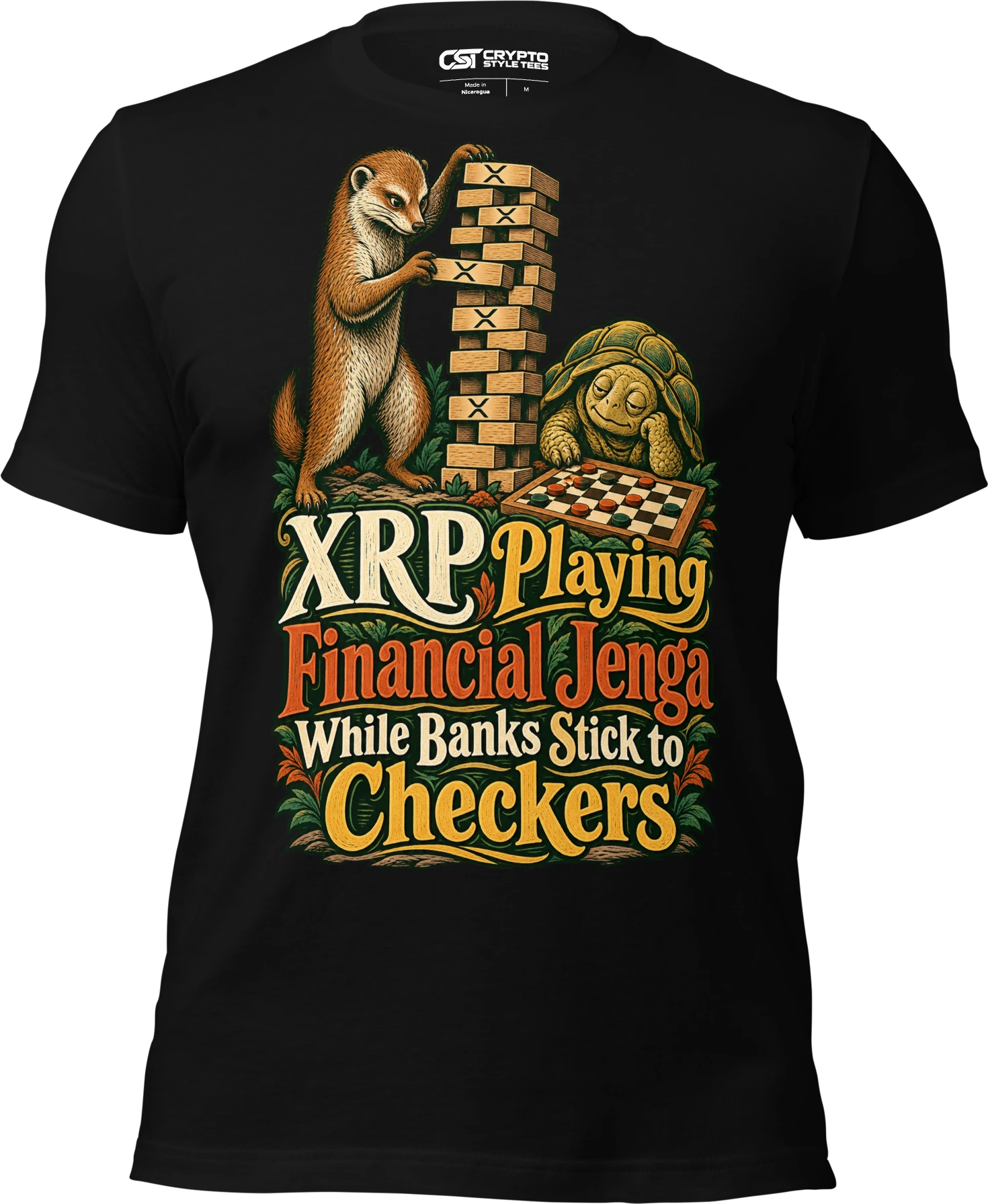 XRP Playing Financial Jenga While Banks Stick to Checkers T Shirt