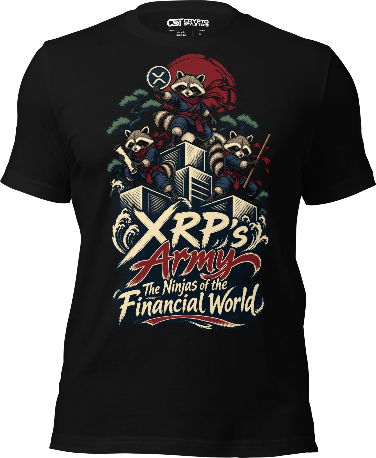 XRP’s Army The Ninjas of the Financial World T Shirt in Black