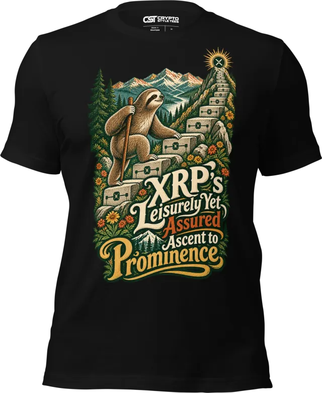 XRP’s Leisurely Yet Assured Ascent to Prominence T Shirt in Black