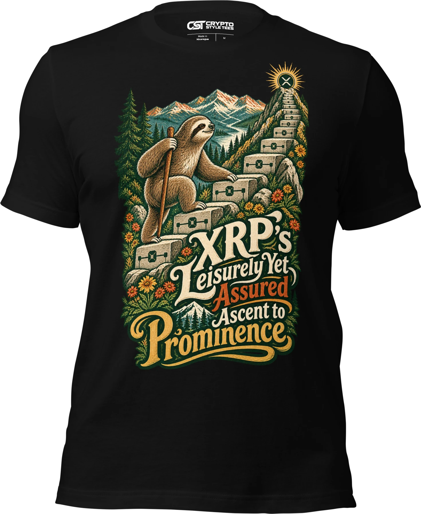 XRP’s Leisurely Yet Assured Ascent to Prominence T Shirt in Black