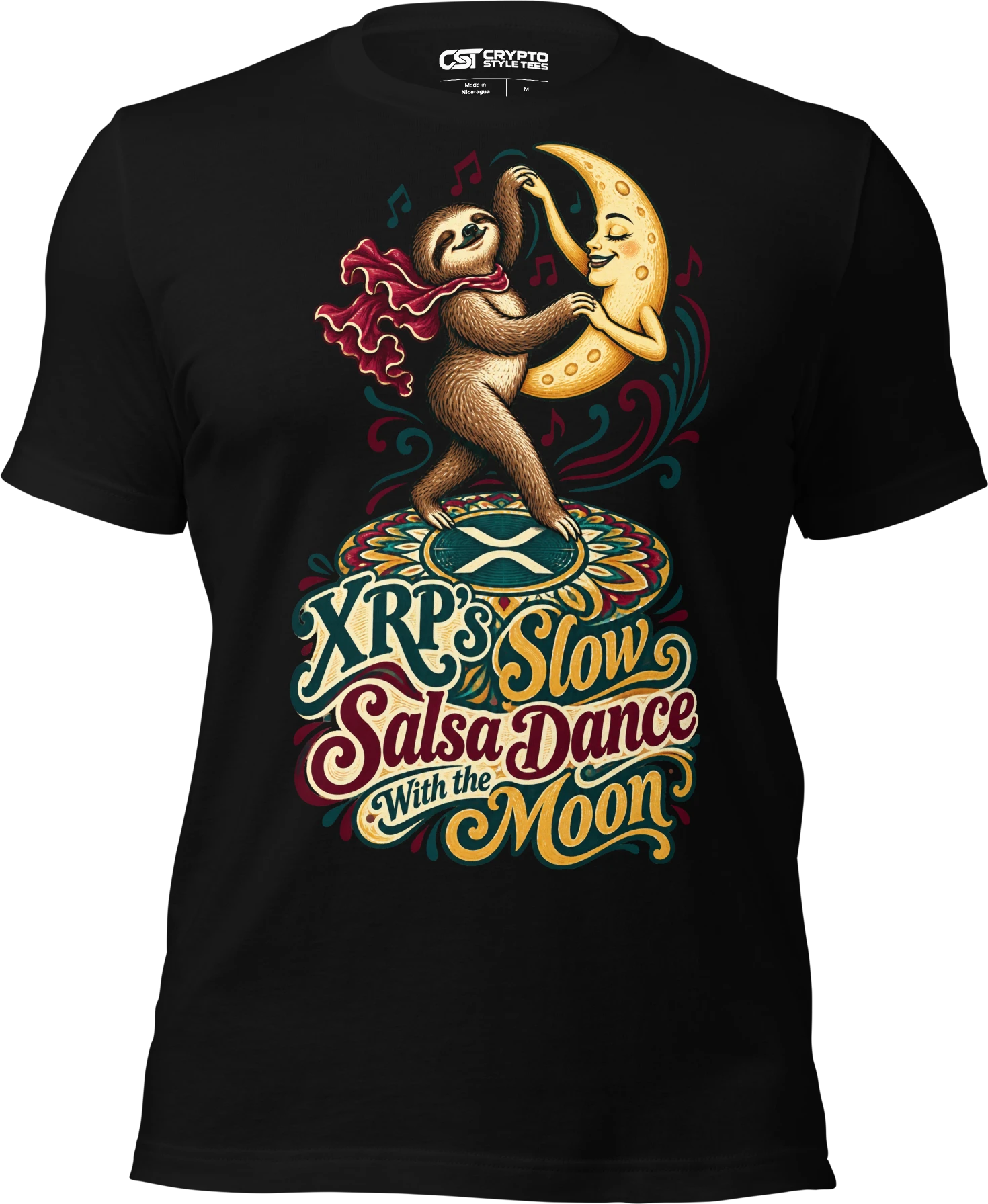 XRP’s Slow Salsa Dance With the Moon T Shirt in Black