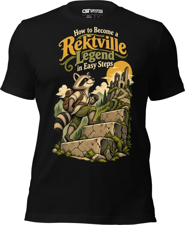 How to Become a Rektville Legend in Easy Steps T Shirt in Black