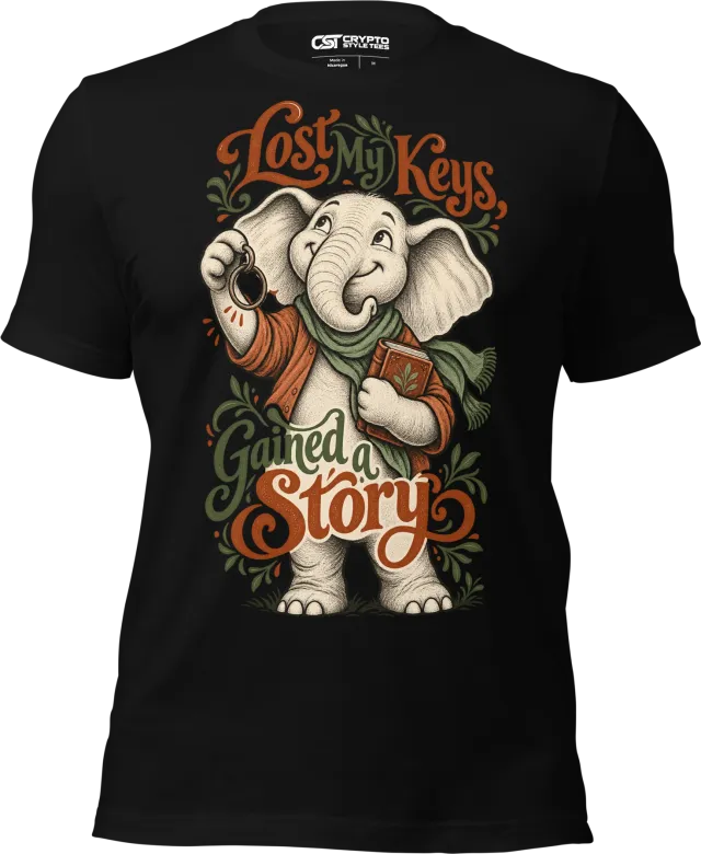 Lost My Keys, Gained a Story T Shirt in Black