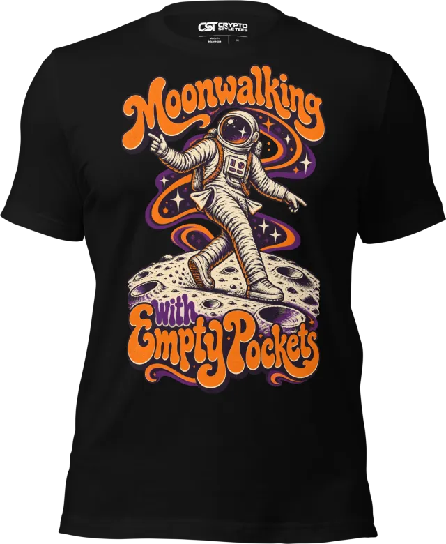 Moonwalking with Empty Pockets T Shirt in Black