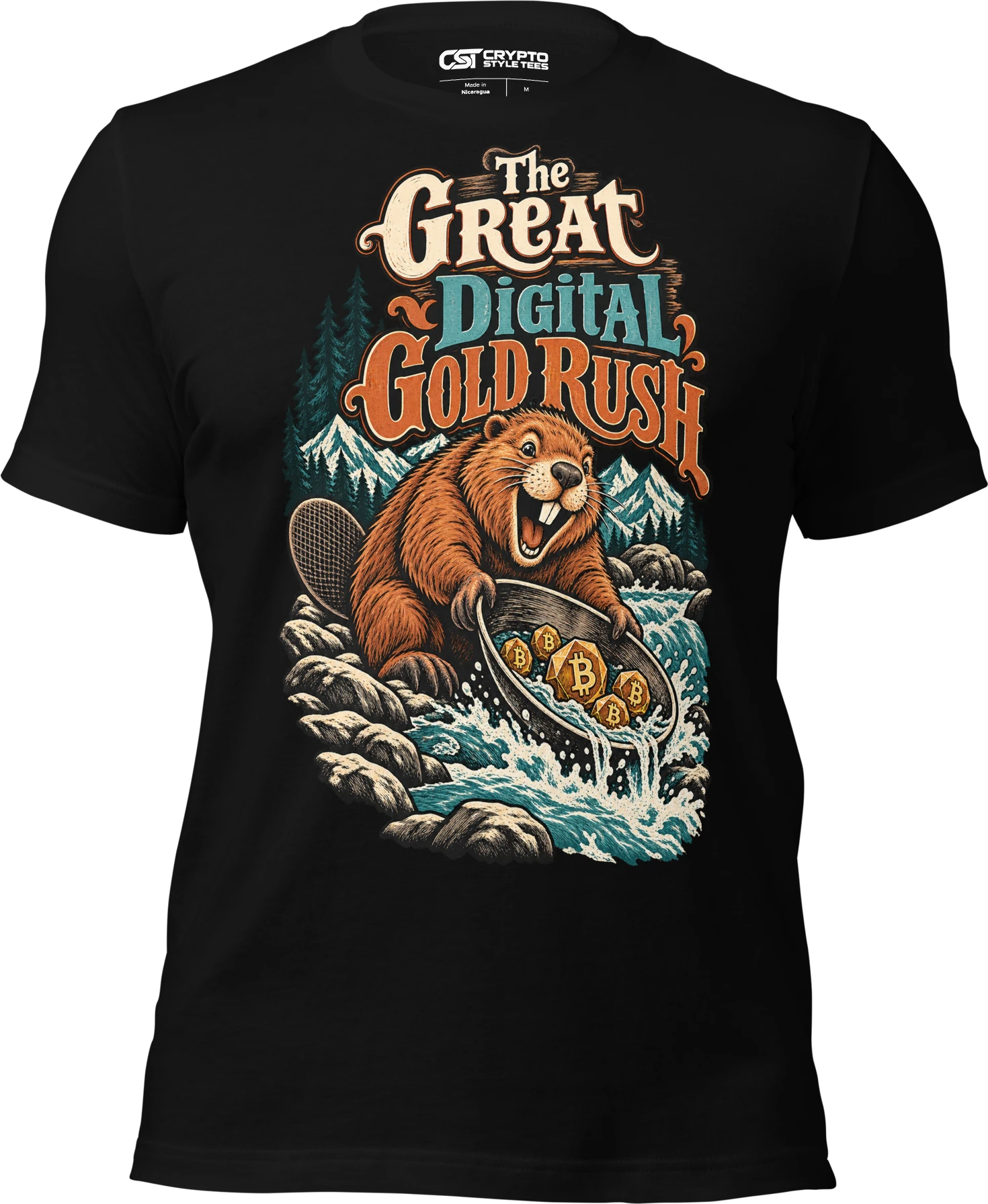 The Great Digital Gold Rush T Shirt in Black