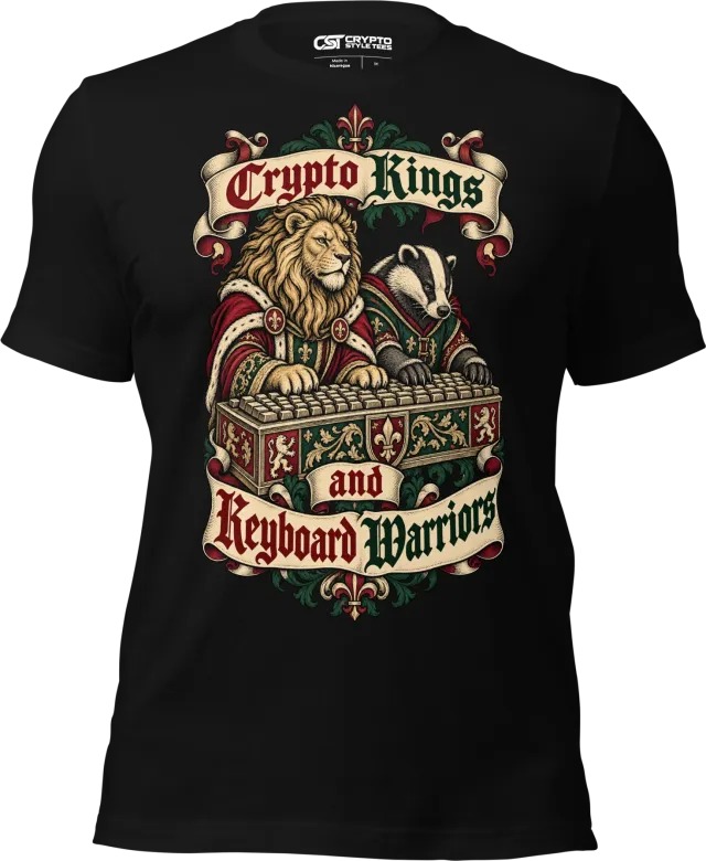 Crypto Kings and Keyboard Warriors T Shirt in Black