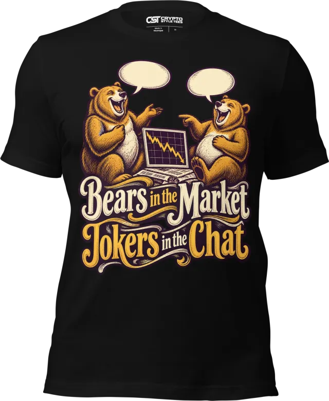 Bears in the Market Jokers in the Chat T Shirt in Black