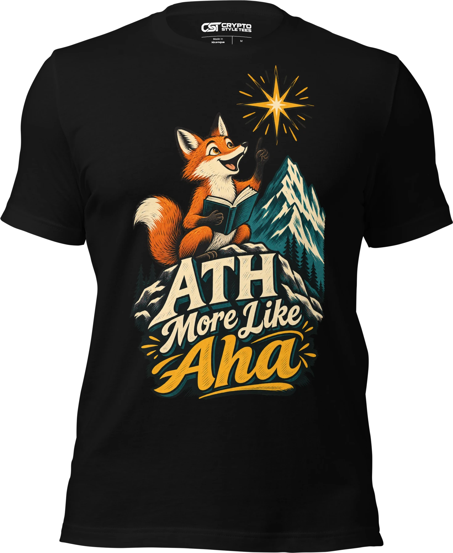 ATH More Like Aha T Shirt in Black