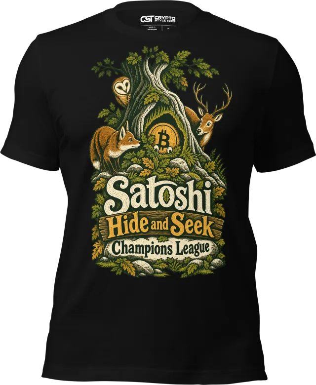 Satoshi Hide and Seek Champions League T Shirt in Black