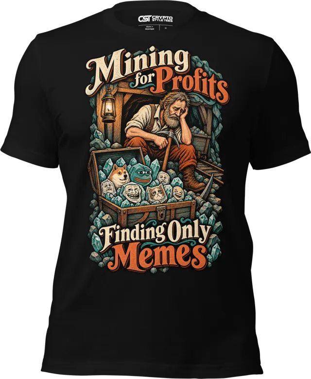 Mining for Profits Finding Only Memes T Shirt in Black