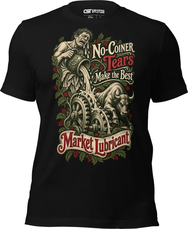 No-Coiner Tears Make the Best Market Lubricant T Shirt in Black