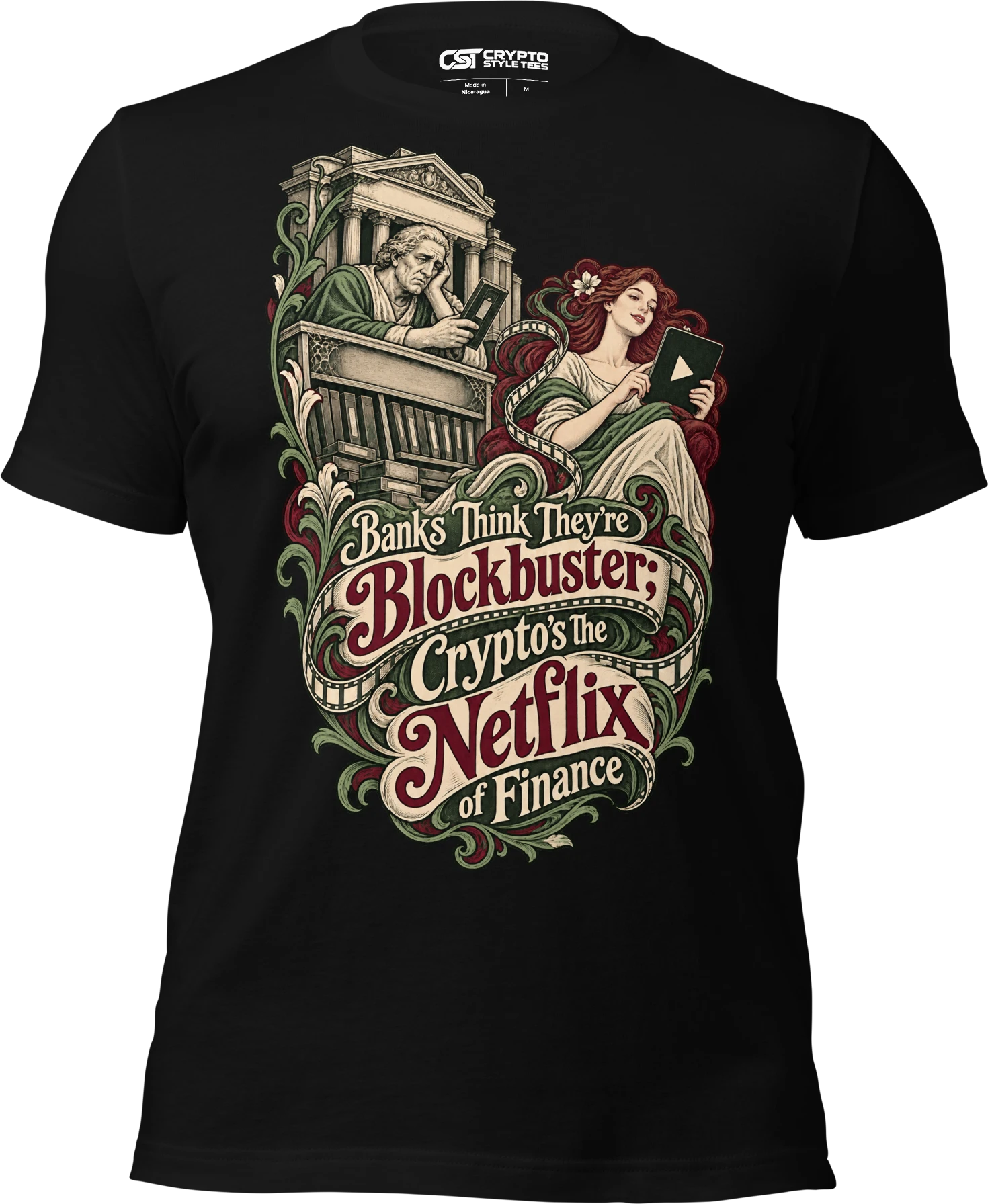 Banks Think They’re Blockbuster; Crypto’s the Netflix of Finance T Shirt in Black