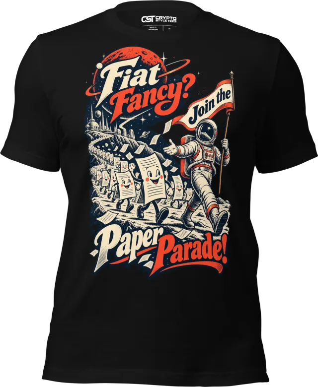 Fiat Fancy? Join the Paper Parade! T Shirt in Black