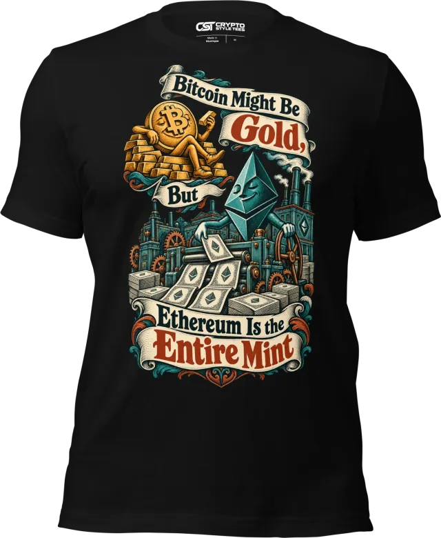 Bitcoin Might Be Gold, But Ethereum Is the Entire Mint T Shirt in Black