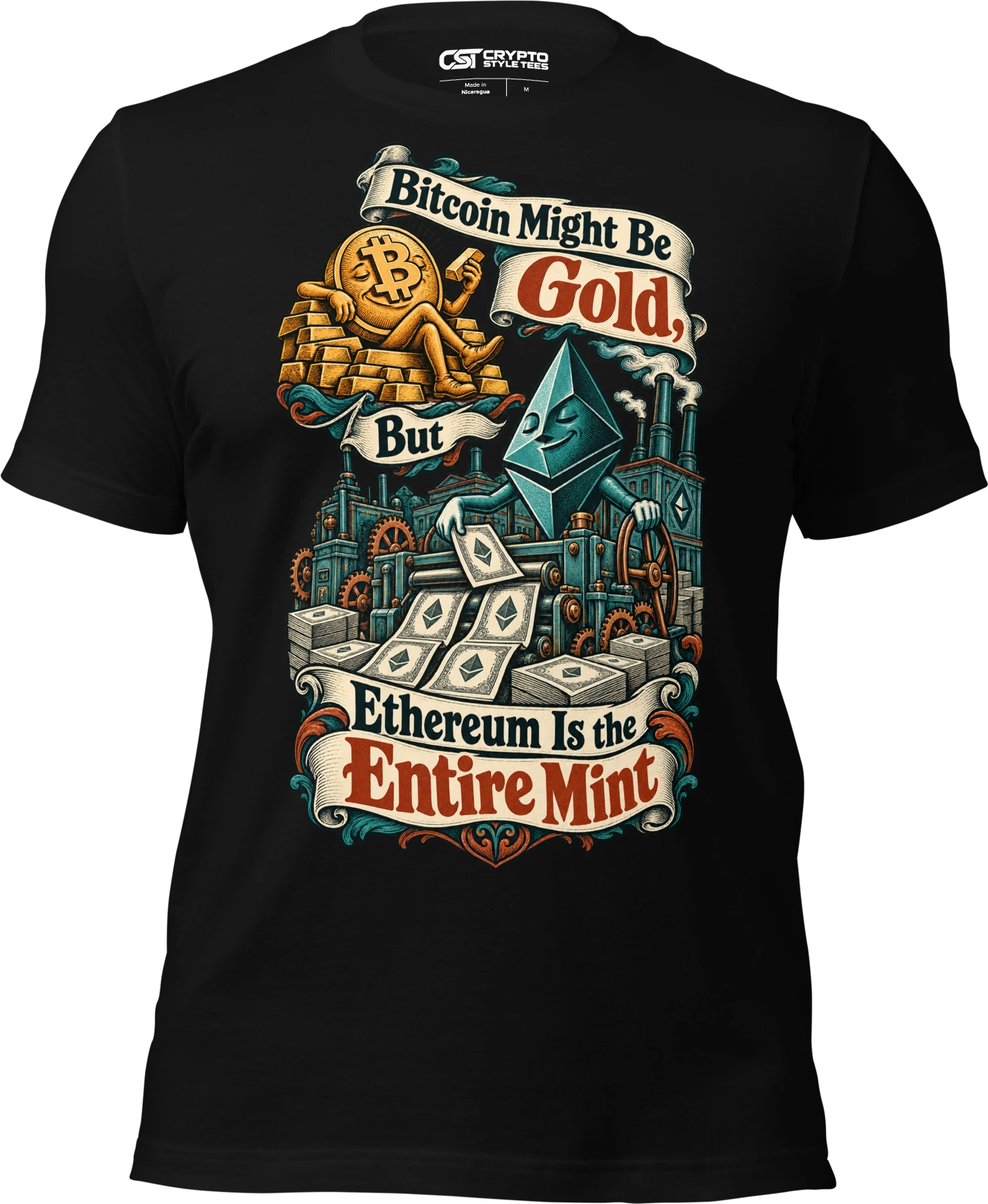 Bitcoin Might Be Gold, But Ethereum Is the Entire Mint T Shirt in Black
