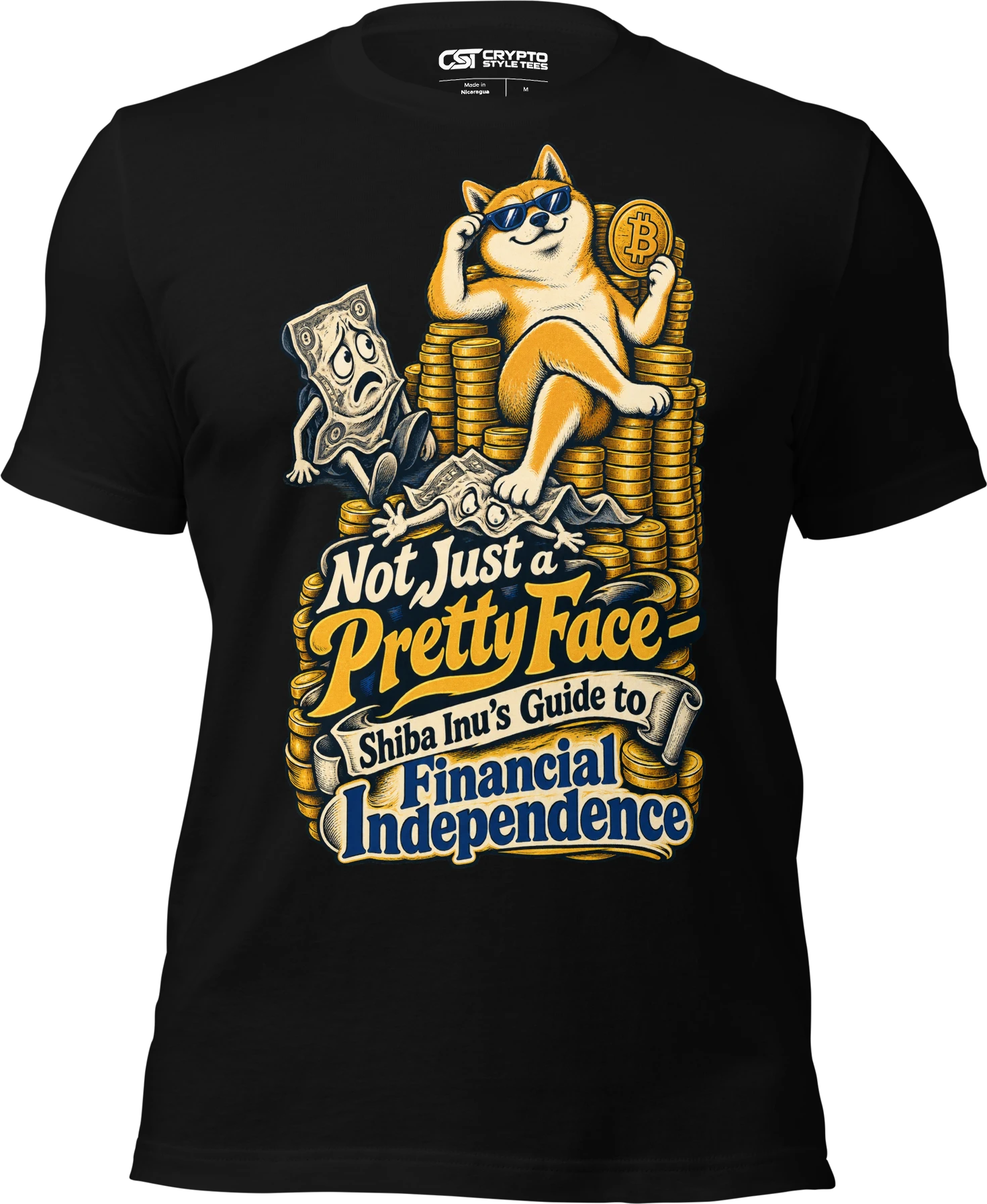 Not Just a Pretty Face – Shiba Inu’s Guide to Financial Independence T Shirt in Black