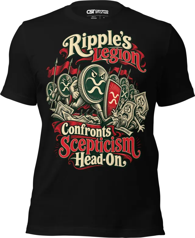 Ripple’s Legion Confronts Scepticism Head-On T Shirt in Black