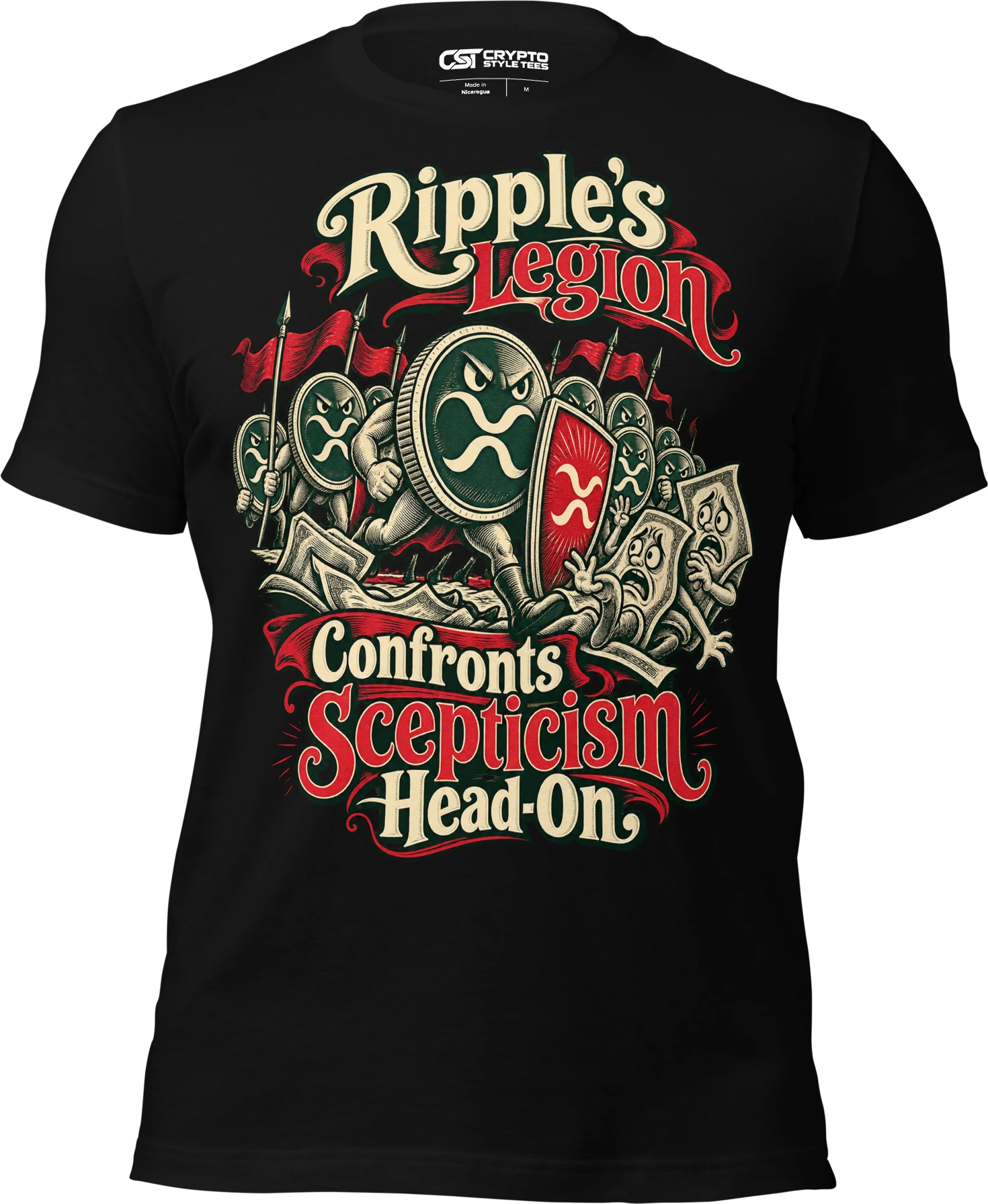 Ripple’s Legion Confronts Scepticism Head-On T Shirt in Black