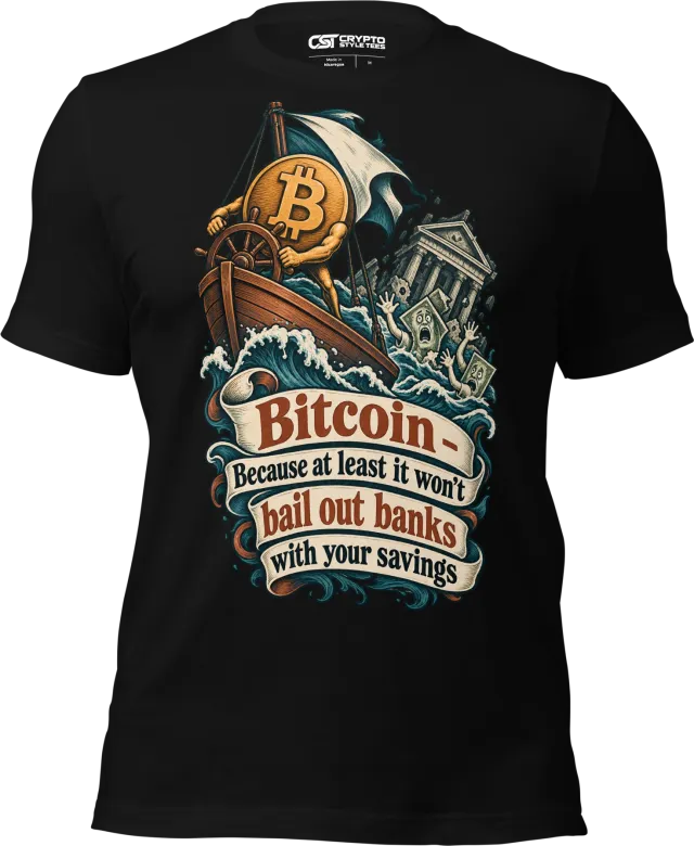 Bitcoin – Because at least it won’t bail out banks with your savings T Shirt in Black