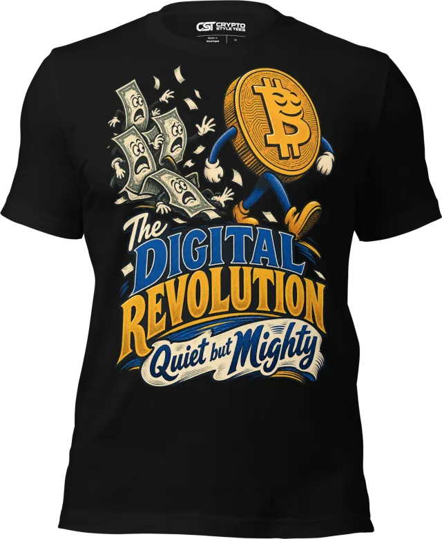 The Digital Revolution Quiet but Mighty T Shirt in Black