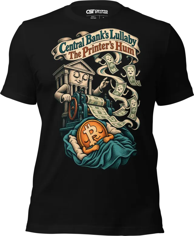 Central Bank’s Lullaby The Printer’s Hum T Shirt in Black