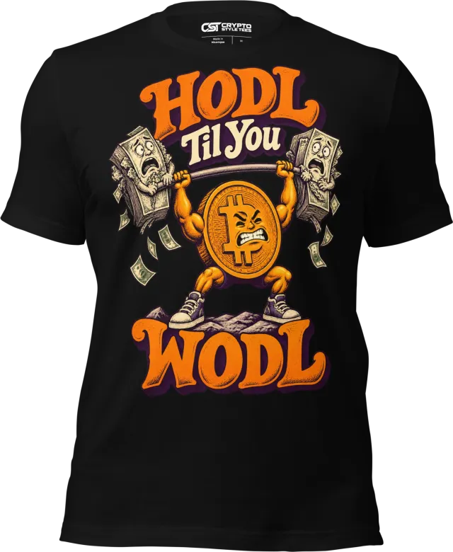 HODL Til You WODL T Shirt in Black