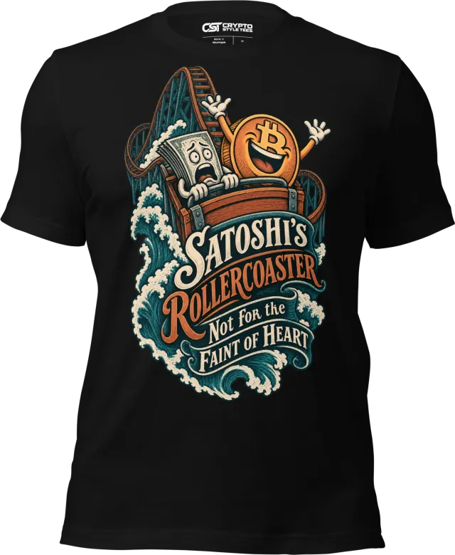 Satoshi’s Rollercoaster Not for the Faint of Heart T Shirt in Black