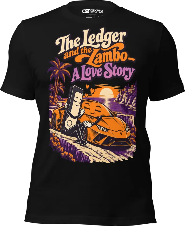The Ledger and the Lambo – A Love Story T Shirt in Black