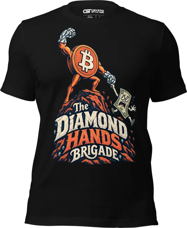 The Diamond Hands Brigade T Shirt in Black
