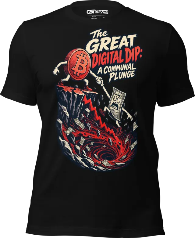 The Great Digital Dip: A Communal Plunge T Shirt in Black
