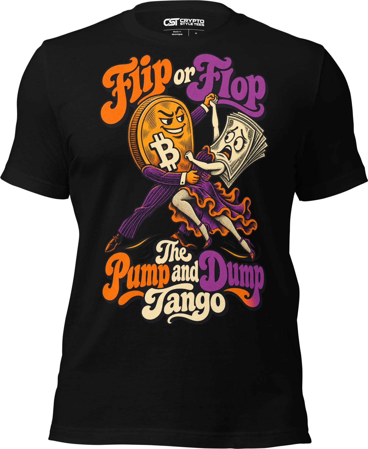 Flip or Flop The Pump and Dump Tango T Shirt in Black