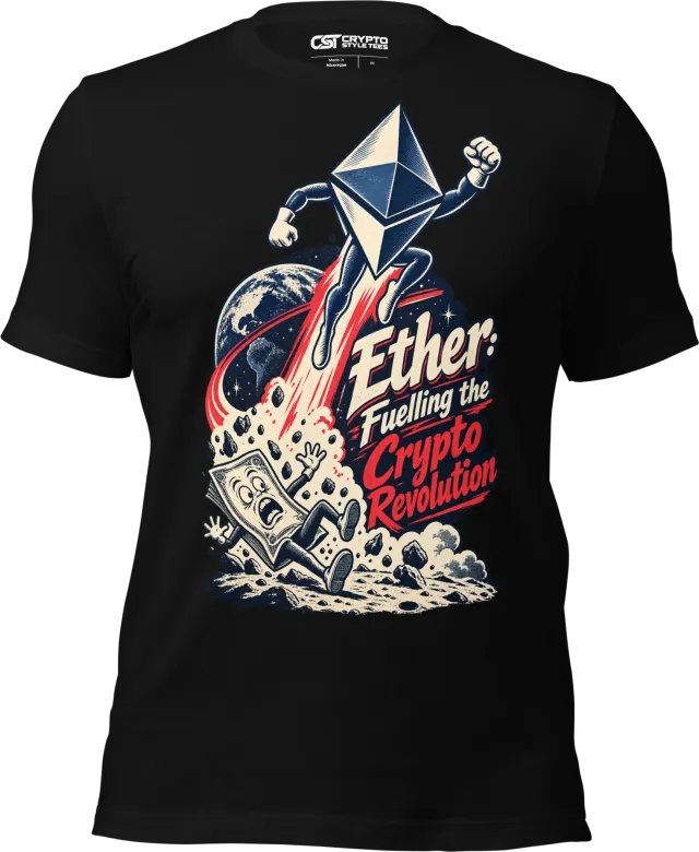 Ether: Fuelling the Crypto Revolution T Shirt in Black