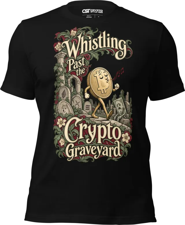 Whistling Past the Crypto Graveyard T Shirt in Black