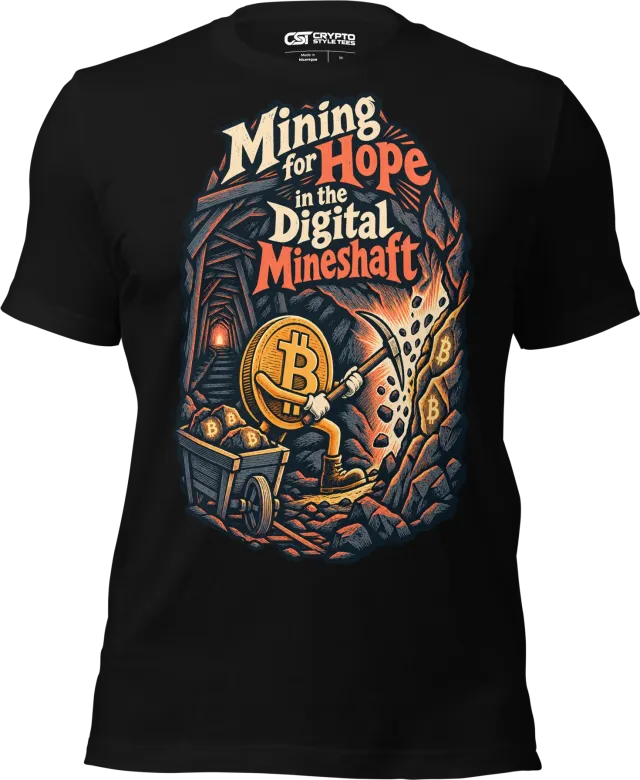 Mining for Hope in the Digital Mineshaft T Shirt in Black