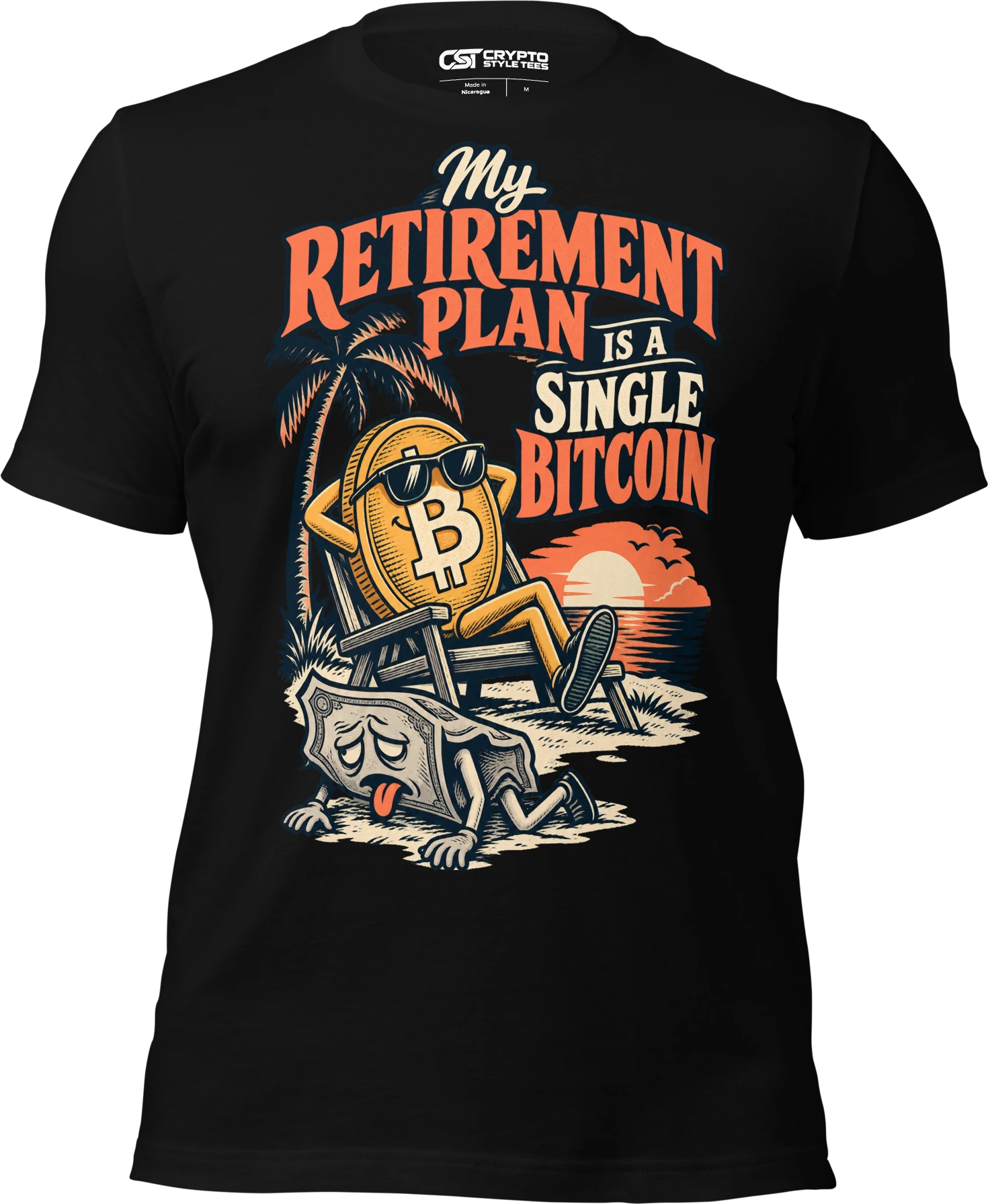 My Retirement Plan is a Single Bitcoin T Shirt in Black
