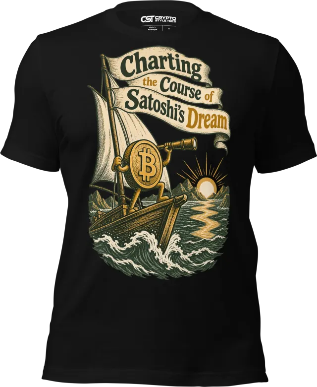 Charting the Course of Satoshi’s Dream T Shirt in Black