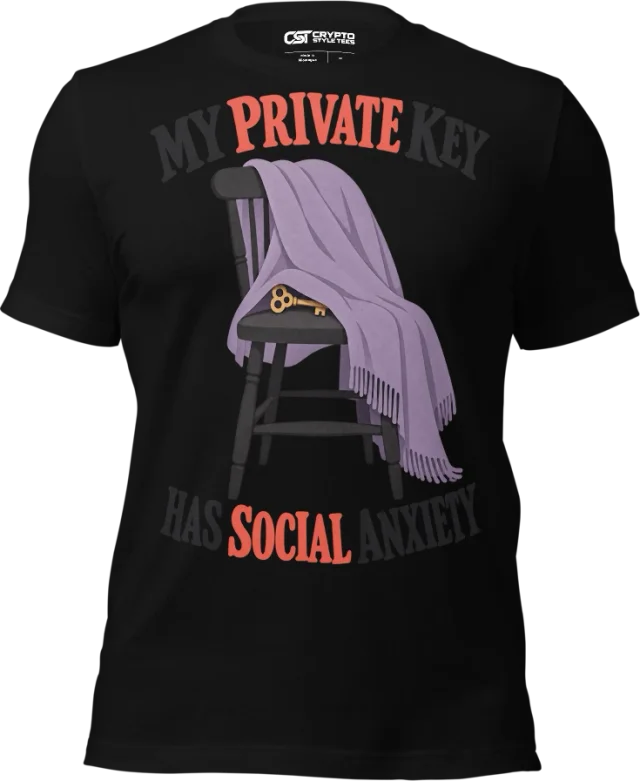 MY PRIVATE KEY — HAS SOCIAL ANXIETY in Black