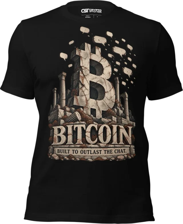 BITCOIN — BUILT TO OUTLAST THE CHAT in Black