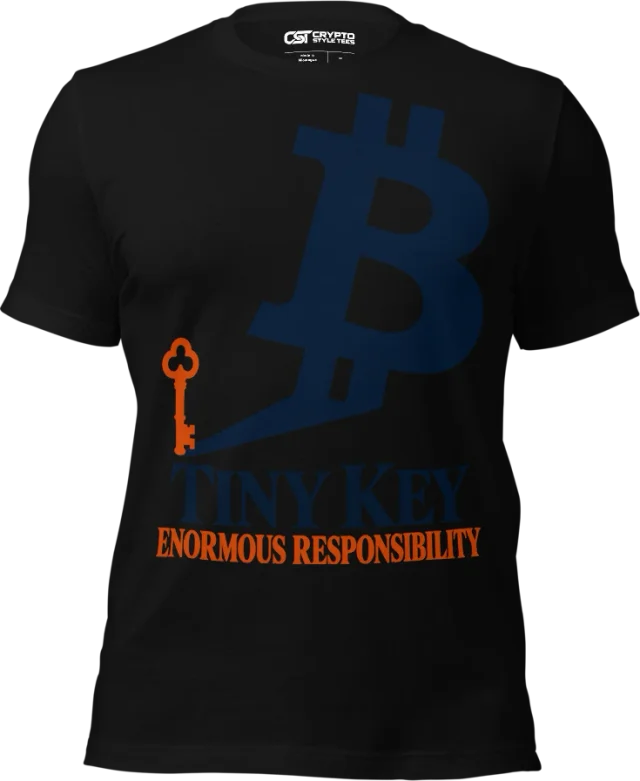 TINY KEY — ENORMOUS RESPONSIBILITY in Black
