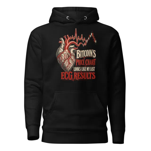 Bitcoin’s Price Chart Looks Like My Last ECG Results Hoodie in Black